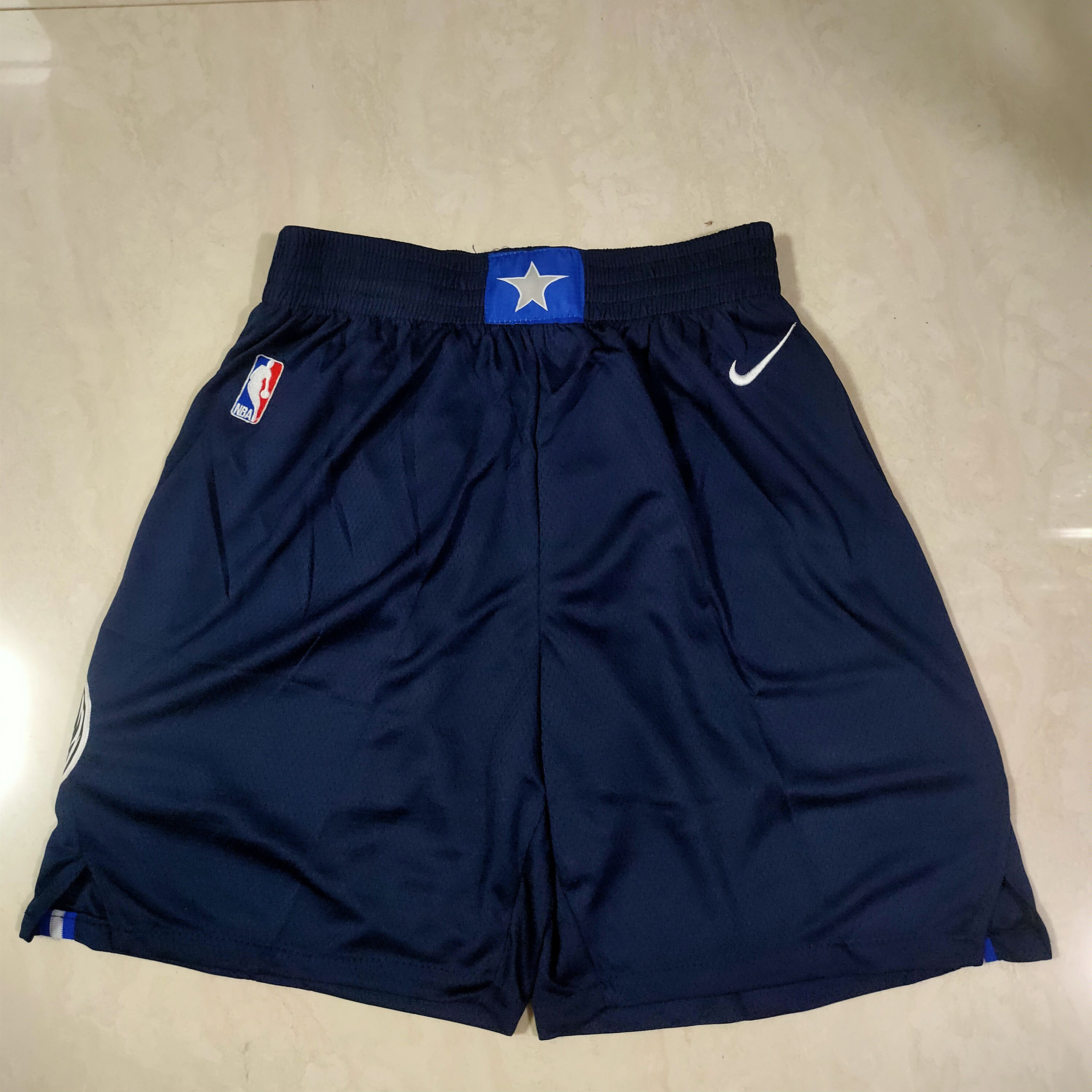 Men NBA Dallas Mavericks Blue Nike Shorts 0416->atlanta hawks->NBA Jersey